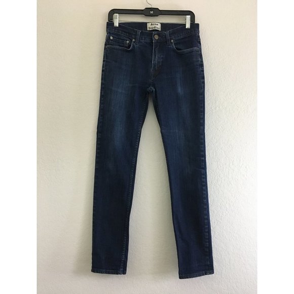 Acne Studios Other - Acne Studios Men's 30/32 Ace Commander Slim Fit Jean Blue Denim Stretch Mid Rise